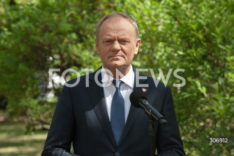  09.06.2026 WARSZAWA<br />KONFERENCJA PRASOWA PREMIERA TUSKA WICEPREMIERA KOSINIAKA KAMYSZA I KANDYDATKI NA PREZYDENTA KRAKOWA<br />N/Z PREMIER DONALD TUSK<br /> 