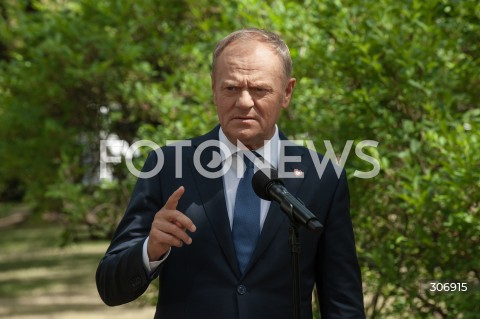  09.06.2026 WARSZAWA<br />KONFERENCJA PRASOWA PREMIERA TUSKA WICEPREMIERA KOSINIAKA KAMYSZA I KANDYDATKI NA PREZYDENTA KRAKOWA<br />N/Z PREMIER DONALD TUSK<br /> 