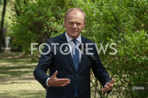  09.06.2026 WARSZAWA<br />KONFERENCJA PRASOWA PREMIERA TUSKA WICEPREMIERA KOSINIAKA KAMYSZA I KANDYDATKI NA PREZYDENTA KRAKOWA<br />N/Z PREMIER DONALD TUSK<br /> 