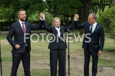 Konferencja wspólnej kandydatki Koalicji Obywatelskiej i Polskiego Stronnictwa Ludowego na prezydenta Krakowa w Warszawie