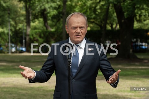  09.06.2026 WARSZAWA<br />KONFERENCJA PRASOWA PREMIERA TUSKA WICEPREMIERA KOSINIAKA KAMYSZA I KANDYDATKI NA PREZYDENTA KRAKOWA<br />N/Z PREMIER DONALD TUSK<br /> 