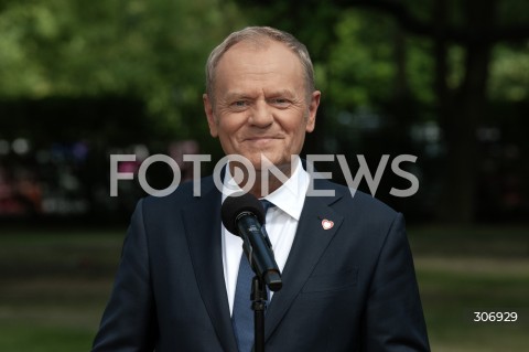  09.06.2026 WARSZAWA<br />KONFERENCJA PRASOWA PREMIERA TUSKA WICEPREMIERA KOSINIAKA KAMYSZA I KANDYDATKI NA PREZYDENTA KRAKOWA<br />N/Z PREMIER DONALD TUSK<br /> 