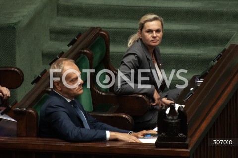  10.06.2026 WARSZAWA<br />DZIEN W SEJMIE<br />N/Z PREMIER DONALD TUSK BARBARA NOWACKA<br /> 