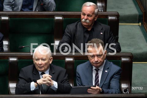  19.06.2026 WARSZAWA<br />POSIEDZENIE SEJMU RP<br />N/Z JAROSLAW KACZYNSKI MARIUSZ BLASZCZAK LEONARD KRASULSKI<br />FOT. MARCIN BANASZKIEWICZ/FOTONEWS  