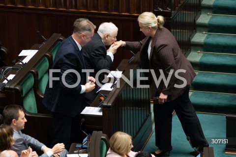  19.06.2026 WARSZAWA<br />POSIEDZENIE SEJMU RP<br />N/Z JAROSLAW KACZYNSKI KATARZYNA SOJKA<br />FOT. MARCIN BANASZKIEWICZ/FOTONEWS  