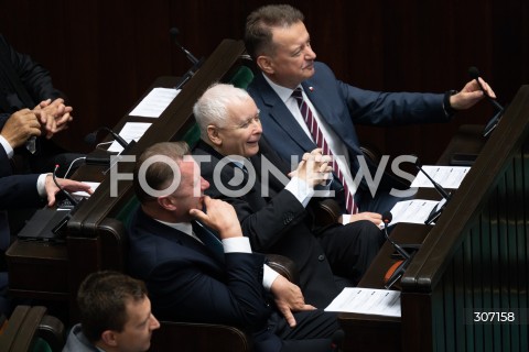  19.06.2026 WARSZAWA<br />POSIEDZENIE SEJMU RP<br />N/Z PRZEMYSLAW CZARNEK JAROSLAW KACZYNSKI MARIUSZ BLASZCZAK<br />FOT. MARCIN BANASZKIEWICZ/FOTONEWS  