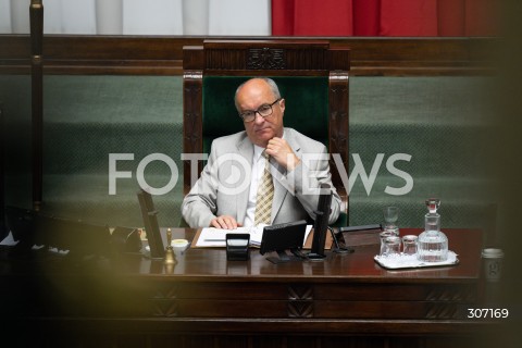  19.06.2026 WARSZAWA<br />POSIEDZENIE SEJMU RP<br />N/Z MARSZALEK WLODZIMIERZ CZARZASTY<br />FOT. MARCIN BANASZKIEWICZ/FOTONEWS  