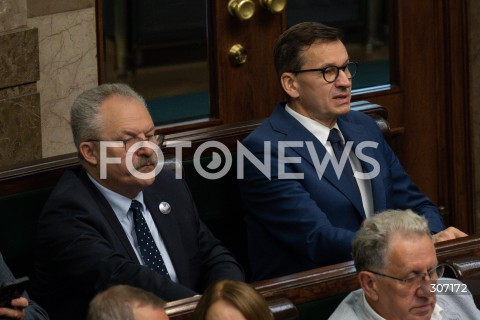  19.06.2026 WARSZAWA<br />POSIEDZENIE SEJMU RP<br />N/Z MAREK JAKUBIAK MATEUSZ MORAWIECKI<br />FOT. MARCIN BANASZKIEWICZ/FOTONEWS  