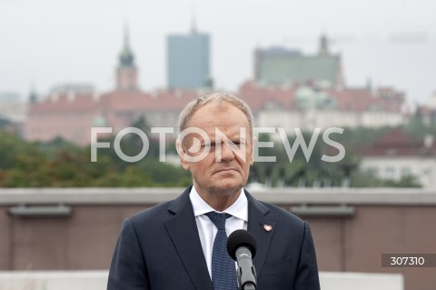  13.07.2026 WARSZAWA<br />KONFERENCJA NA TEMAT CENTRUM EUROPEJSKIEJ AGENCJI KOSMICZNEJ<br />N/Z PREMIER DONALD TUSK<br /> 
