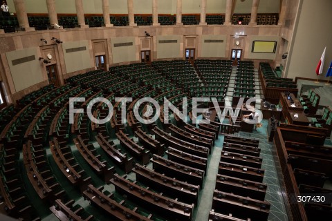  29.07.2026 WARSZAWA<br />POSIEDZENIE SEJMU RP<br />N/Z SEJM SALA PLENARNA PUSTA<br />FOT. MARCIN BANASZKIEWICZ/FOTONEWS  