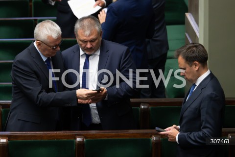  29.07.2026 WARSZAWA<br />POSIEDZENIE SEJMU RP<br />N/Z TOMASZ SIEMONIAK WALDEMAR ZUREK ANDRZEJ DOMANSKI<br />FOT. MARCIN BANASZKIEWICZ/FOTONEWS  