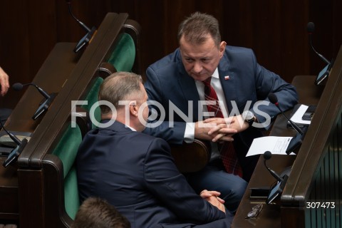  29.07.2026 WARSZAWA<br />POSIEDZENIE SEJMU RP<br />N/Z PRZEMYSLAW CZARNEK MARIUSZ BLASZCZAK<br />FOT. MARCIN BANASZKIEWICZ/FOTONEWS  
