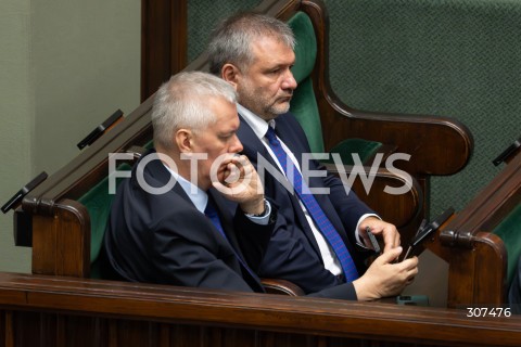  29.07.2026 WARSZAWA<br />POSIEDZENIE SEJMU RP<br />N/Z TOMASZ SIEMONIAK WALDEMAR ZUREK<br />FOT. MARCIN BANASZKIEWICZ/FOTONEWS  