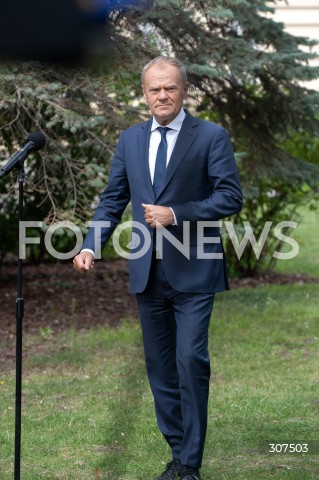  13.08.2026 WARSZAWA<br />KOFERENCJA PREMIERA DONALDA TUSKA<br />N/Z PREMIER DONALD TUSK<br /> 