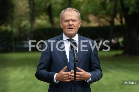  13.08.2026 WARSZAWA<br />KOFERENCJA PREMIERA DONALDA TUSKA<br />N/Z PREMIER DONALD TUSK<br /> 