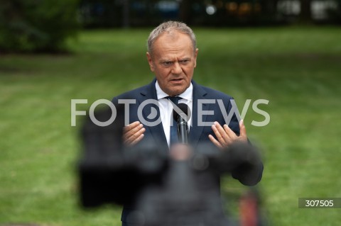  13.08.2026 WARSZAWA<br />KOFERENCJA PREMIERA DONALDA TUSKA<br />N/Z PREMIER DONALD TUSK<br /> 