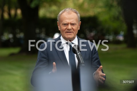  13.08.2026 WARSZAWA<br />KOFERENCJA PREMIERA DONALDA TUSKA<br />N/Z PREMIER DONALD TUSK<br /> 