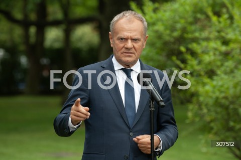  13.08.2026 WARSZAWA<br />KOFERENCJA PREMIERA DONALDA TUSKA<br />N/Z PREMIER DONALD TUSK<br /> 