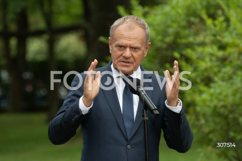  13.08.2026 WARSZAWA<br />KOFERENCJA PREMIERA DONALDA TUSKA<br />N/Z PREMIER DONALD TUSK<br /> 