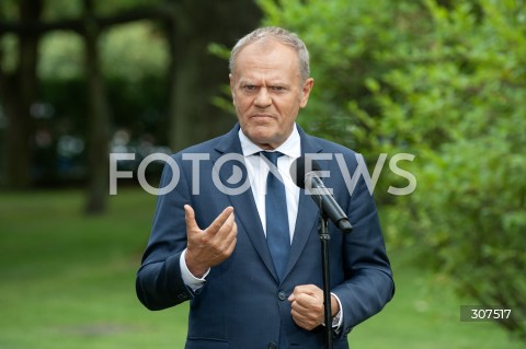  13.08.2026 WARSZAWA<br />KOFERENCJA PREMIERA DONALDA TUSKA<br />N/Z PREMIER DONALD TUSK<br /> 