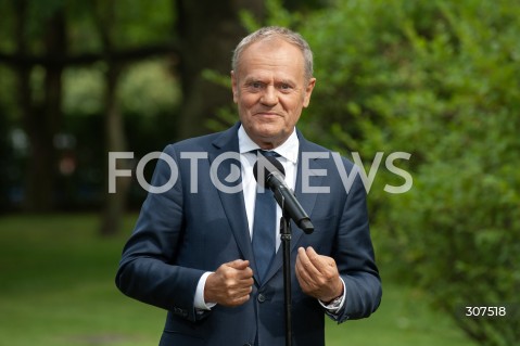  13.08.2026 WARSZAWA<br />KOFERENCJA PREMIERA DONALDA TUSKA<br />N/Z PREMIER DONALD TUSK<br /> 