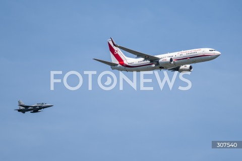  15.08.2026 WARSZAWA<br />SWIETO WOJSKA POLSKIEGO<br />DEFILADA POWIETRZNA<br />POLSKA SAFE<br />N/Z SAMOLOT SAMOLOTY RZADOWY BOEING 737 FA-50 FIGHTING FIGTHER<br />FOT. MARCIN BANASZKIEWICZ/FOTONEWS  