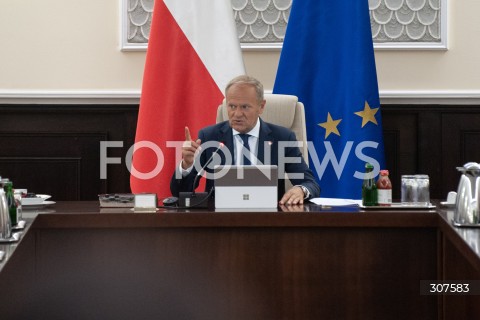  18.08.2026 WARSZAWA<br />POSIEDZENIE RADY MINISTROW<br />N/Z PREMIER DONALD TUSK<br /> 