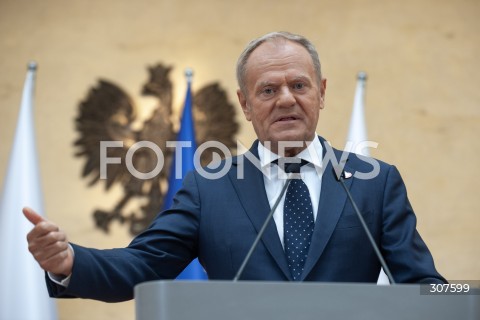  19.08.2026 WARSZAWA<br />KONFERENCJA W KPRM<br />N/Z PREMIER DONALD TUSK<br /> 