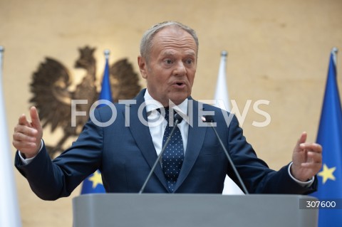  19.08.2026 WARSZAWA<br />KONFERENCJA W KPRM<br />N/Z PREMIER DONALD TUSK<br /> 