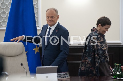  22.09.2026 WARSZAWA<br />POSIEDZENIE RADY MINISTROW<br />N/Z PREMIER DONALD TUSK MARTA CIENKOWSKA<br /> 
