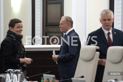  29.09.2026 WARSZAWA<br />POSIEDZENIE RADY MINISTROW<br />N/Z PREMIER DONALD TUSK MARTA CIENKOWSKA TOMASZ SIEMONIAK<br /> 