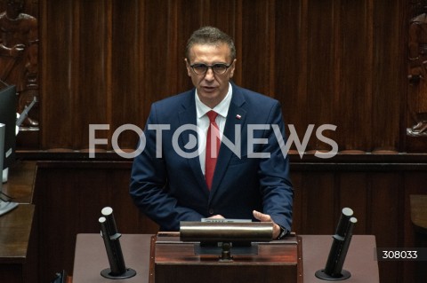  06.10.2026 WARSZAWA<br />POSIEDZENIE SEJMU<br />N/Z JAROSLAW SACHAJKO<br /> 