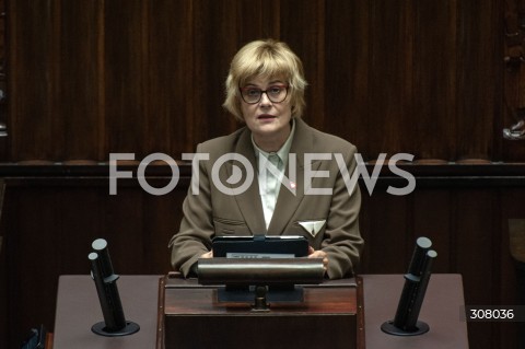  06.10.2026 WARSZAWA<br />POSIEDZENIE SEJMU<br />N/Z ALICJA LUCZAK<br /> 