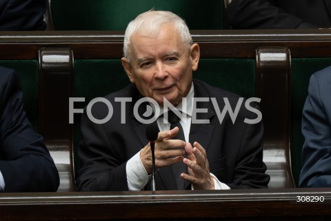  08.10.2026 WARSZAWA<br />POSIEDZENIE SEJMU<br />N/Z JAROSLAW KACZYNSKI<br />FOT. MARCIN BANASZKIEWICZ/FOTONEWS  