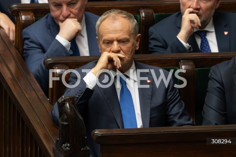  08.10.2026 WARSZAWA<br />POSIEDZENIE SEJMU<br />N/Z PREMIER DONALD TUSK<br />FOT. MARCIN BANASZKIEWICZ/FOTONEWS  