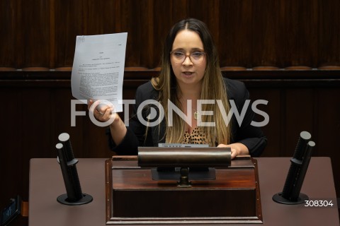  08.10.2026 WARSZAWA<br />POSIEDZENIE SEJMU<br />N/Z MARCELINA ZAWISZA<br />FOT. MARCIN BANASZKIEWICZ/FOTONEWS  