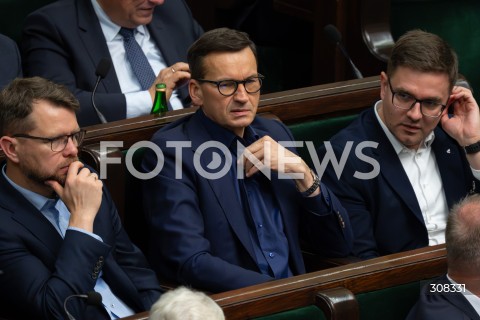  08.10.2026 WARSZAWA<br />POSIEDZENIE SEJMU<br />N/Z MATEUSZ MORAWIECKI<br />FOT. MARCIN BANASZKIEWICZ/FOTONEWS  