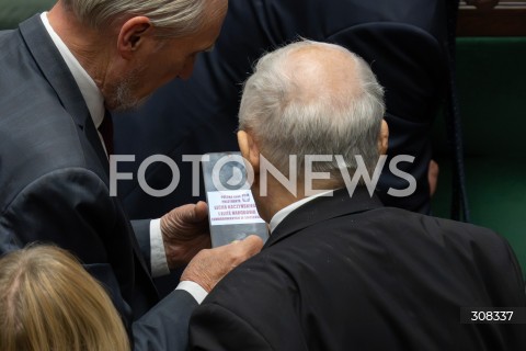  08.10.2026 WARSZAWA<br />POSIEDZENIE SEJMU<br />N/Z ANTONI MACIEREWICZ JAROSLAW KACZYNSKI<br />FOT. MARCIN BANASZKIEWICZ/FOTONEWS  