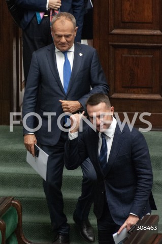  20.10.2026 WARSZAWA<br />POSIEDZENIE SEJMU<br />N/Z PREMIER DONALD TUSK ADAM SZLAPKA<br /> 