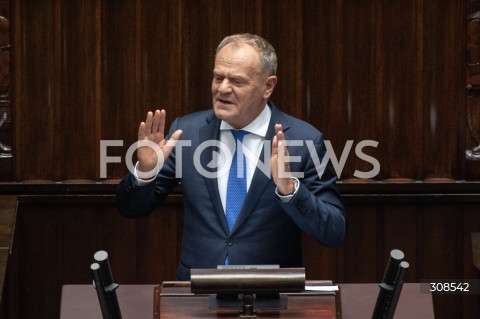  20.10.2026 WARSZAWA<br />POSIEDZENIE SEJMU<br />N/Z PREMIER DONALD TUSK<br /> 