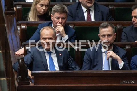 20.10.2026 WARSZAWA<br />POSIEDZENIE SEJMU<br />N/Z PREMIER DONALD TUSK WLADYSLAW KOSINIAK KAMYSZ JAN GRABIEC<br /> 